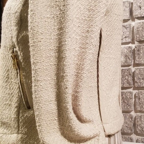 S/P Off White & Gold Tweed Cropped Blaxer - Picture 4 of 5